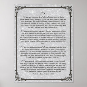 Póster IF Inspirando Poema para Jovens por Rudyard Kiplin
