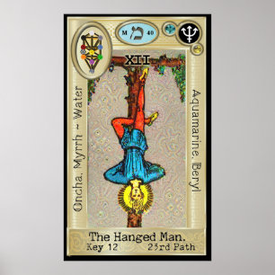 Póster Ifdawn Deepdream Tarot Key 12 ~ Hanged Man