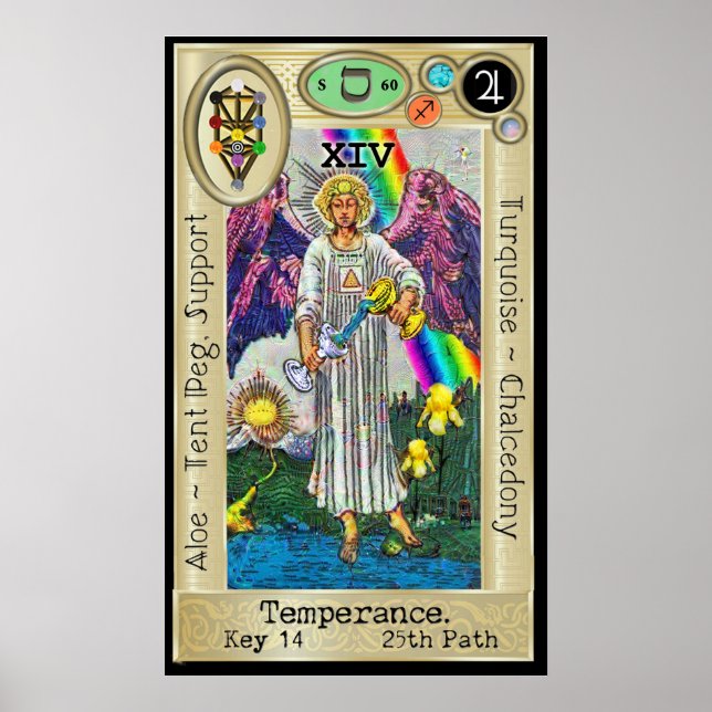 Poster Ifdawn DeepdreTarot Key 14 ~ Temperance (Frente)