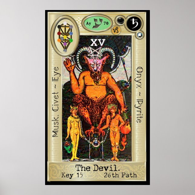 Poster Ifdawn DeepdreTarot Key 15 ~ O Diabo (Frente)