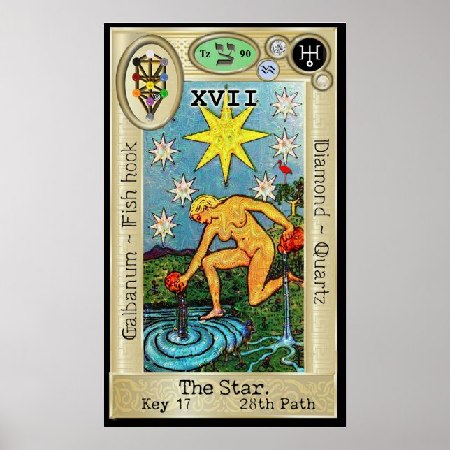 Póster Ifdawn DeepdreTarot Key 17 ~ The Star (Frente)