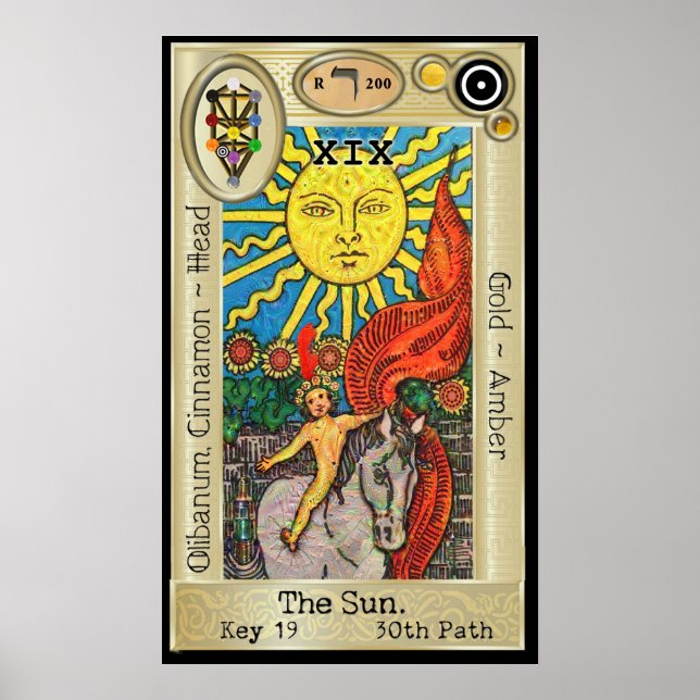 Póster Ifdawn DeepdreTarot Key 19 ~ O Sol (Frente)
