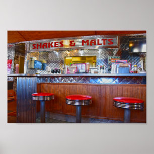 Poster Iggy's Diner Interior, Carthage, Missouri