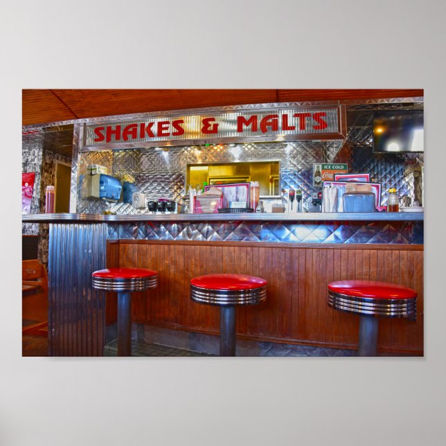 Poster Iggy's Diner Interior, Carthage, Missouri (Frente)