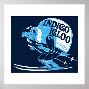 Poster Iglu do índigo do explorador de saída de