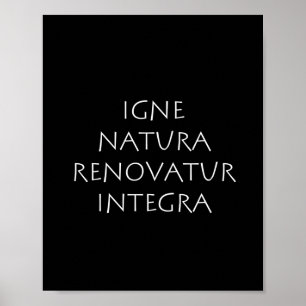 Poster Igne natura renovatur integra