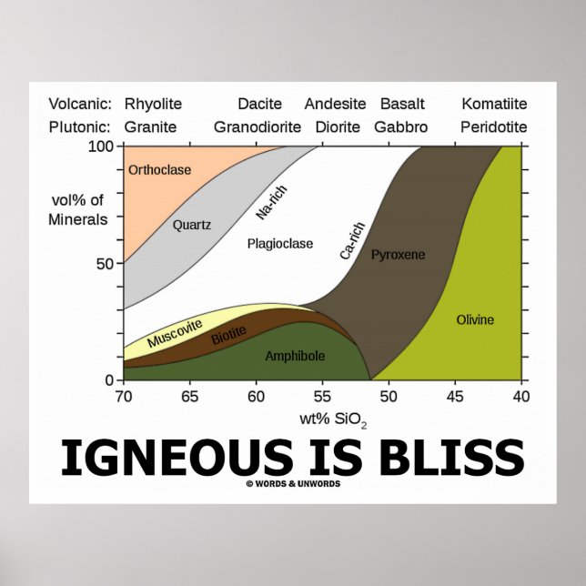 Póster Igneous Is Bliss (Rochas Igneosas Com Conteúdo De  (Frente)
