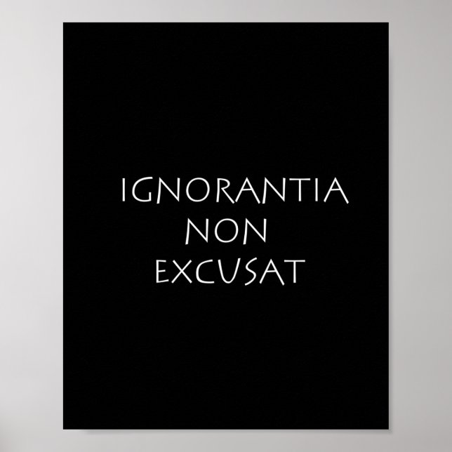 Poster Ignorantia não desculpada (Frente)