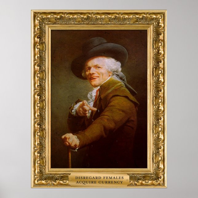 Póster Ignorar fêmeas, adquirir moeda (Frente)