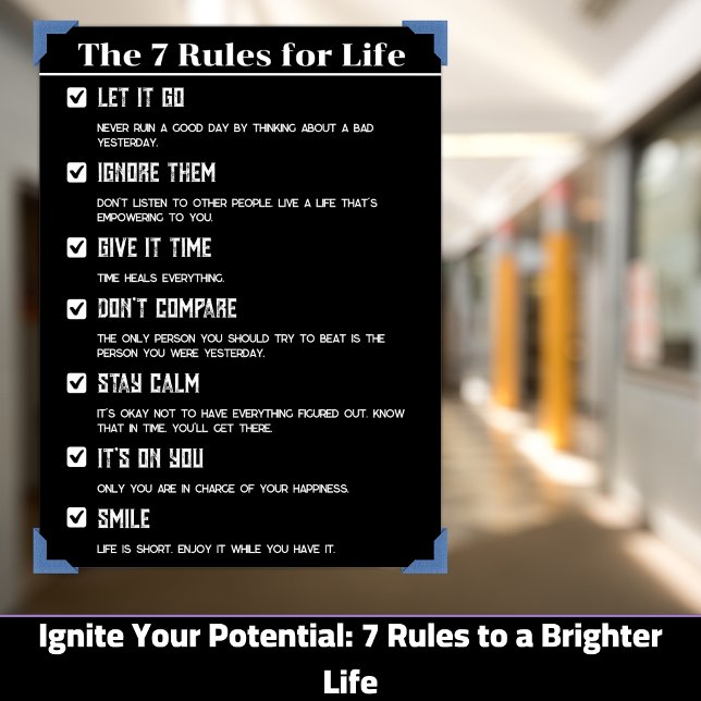 Poster Ignore seu potencial: 7 regras para uma vida mais  (Ignite Your Potential: 7 Rules to a Brighter Life)