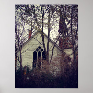 Póster Igreja abandonada velha