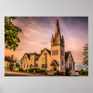 Póster Igreja Batista de Windsor, Nova Escócia HDR