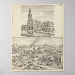 Póster Igreja Católica e escola de St Lawrence