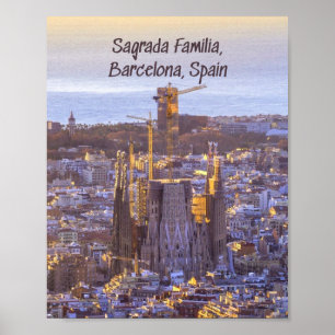 Poster Igreja Católica Sagrada Família, Barcelona, Espa