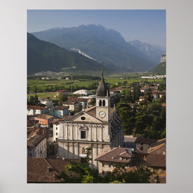 Póster Igreja colegiada de manhã, Arco, Trento (Frente)