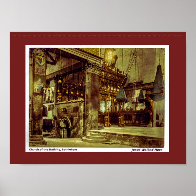 Poster Igreja da Natividade, Belém. Arte cristã (Frente)