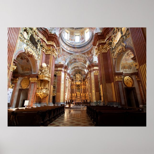 Poster Igreja de Abbey Melk, Baixa Áustria (Frente)
