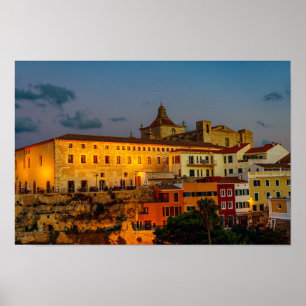 Poster Igreja de Carmen ao anoitecer - Mahon, Menorca