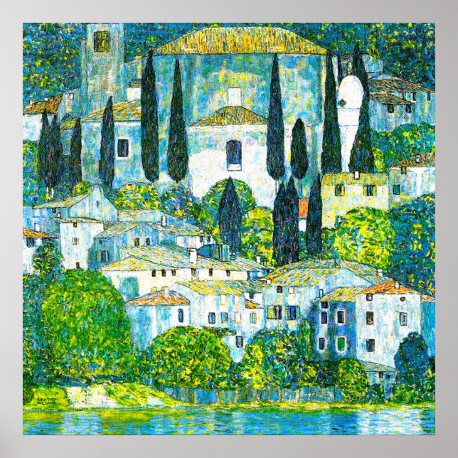 Poster Igreja de Cassone Gustav Klimt (Frente)