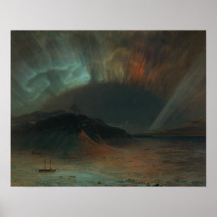 Póster Igreja de Frederic Edwin - Aurora Borealis