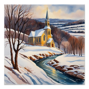 Póster Igreja de inverno