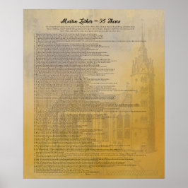 Poster Igreja de Martin Luther 95 e Wittenberg