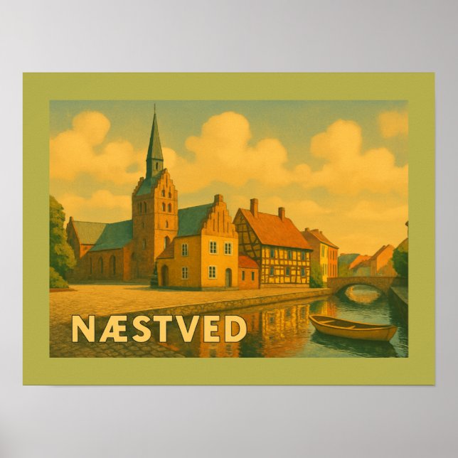 Poster Igreja de Næstved Dinamarca (Frente)