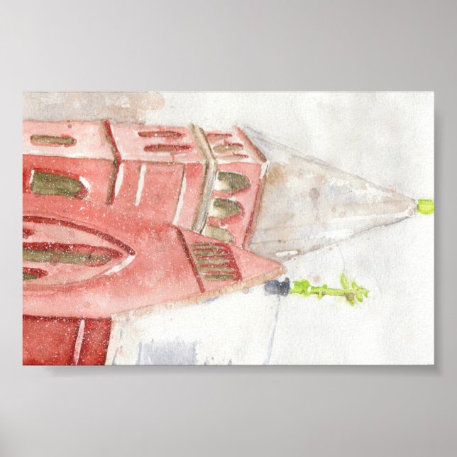 Póster Igreja de Nicholas Carpatho, Aldeia Oriental, Nova (Frente)