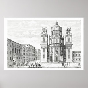 Póster Igreja de Notre Dame, Salzburg, Áustria, 'de