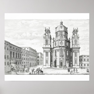 Póster Igreja de Notre Dame, Salzburg, Áustria, 'de