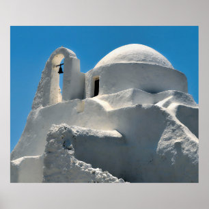 Póster Igreja de Panagia Paraportiani, Mykonos, Grécia