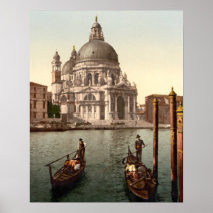 Poster Igreja de Salute Veneza Itália Gondolas