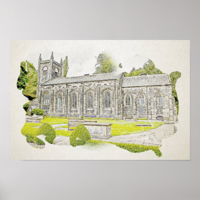 Poster Igreja de Santa Maria, Luddenden (Frente)