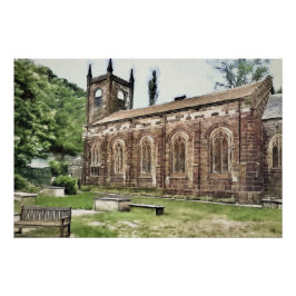 Póster Igreja de Santa Maria, Luddenden