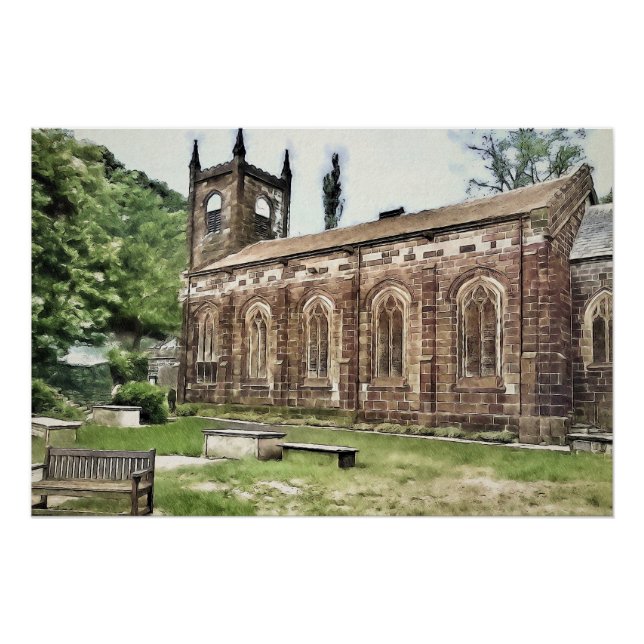 Póster Igreja de Santa Maria, Luddenden (Frente)
