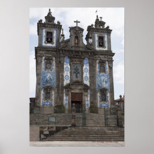 Póster Igreja de Santo Ildenfonso com painéis do azulejo