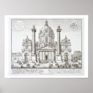 Póster Igreja de St Charles Borromeo (1538-84), Viena,
