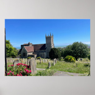 Poster Igreja de St Leonards Hythe vista de cima