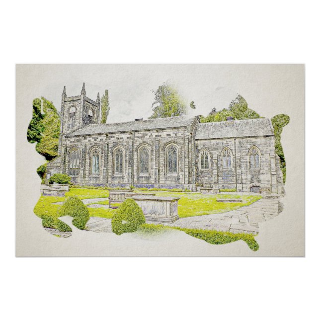 Póster Igreja de St Mary, Luddenden (Frente)