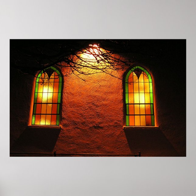 Póster Igreja de Vidro Estreita (Frente)