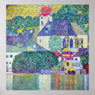 Poster Igreja de Wolfgang da rua por Klimt