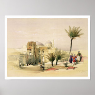 Póster Igreja do Sepulchre santamente, Jerusalem, placa