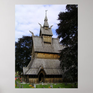 Póster Igreja do Stave de Vik