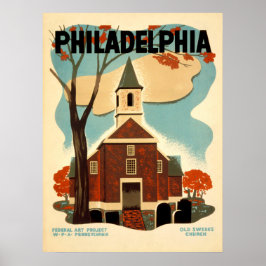 Poster Igreja dos Velhos Suecos Filadélfia - WPA