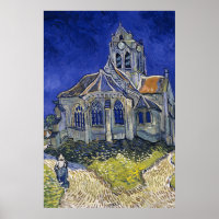 Igreja em Auvers por pintura de Van Gogh