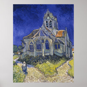 Póster Igreja em Auvers-sur-Oise por Vincent Van Gogh