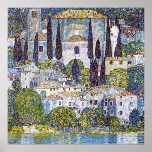 Poster Igreja em Cassone, Gustav Klimt (Frente)