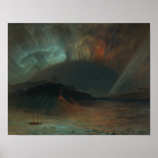 Póster Igreja Frederic Edwin - Aurora Borealis (Frente)