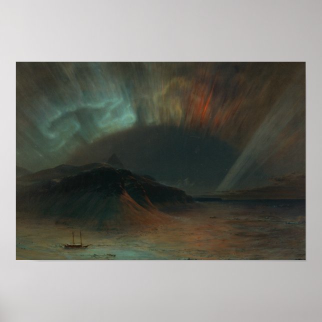 Póster Igreja Frederic Edwin - Aurora Borealis (Frente)