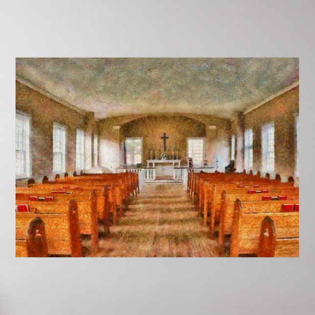 Póster Igreja - Interior de uma igreja (Frente)